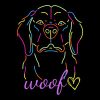 Black Colorful Neon Dog Themed T Shirt Zipper Hoodie | Artistshot