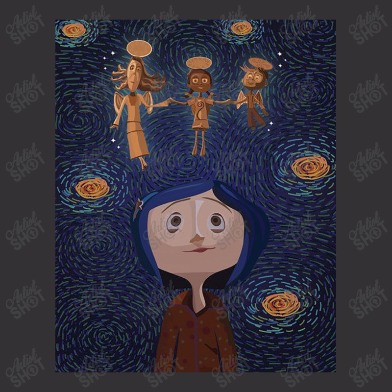 Movie Kids Art Coraline Vintage Hoodie And Short Set | Artistshot