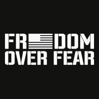 Freedom Over Fear Patriotic Usa Flag American Righ Scorecard Crop Tee | Artistshot