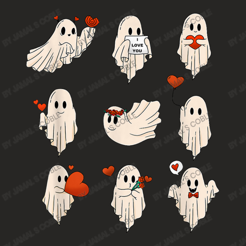 Ghost Valentines, Spooky Valentine's Day Ladies Fitted T-Shirt by Jamal S Coble | Artistshot