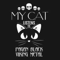 My Cat Listens To Pagan Black Viking Metal Tee Flannel Shirt | Artistshot