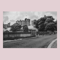 Alnwick Castle In Black And White Ladies Fitted T-shirt | Artistshot