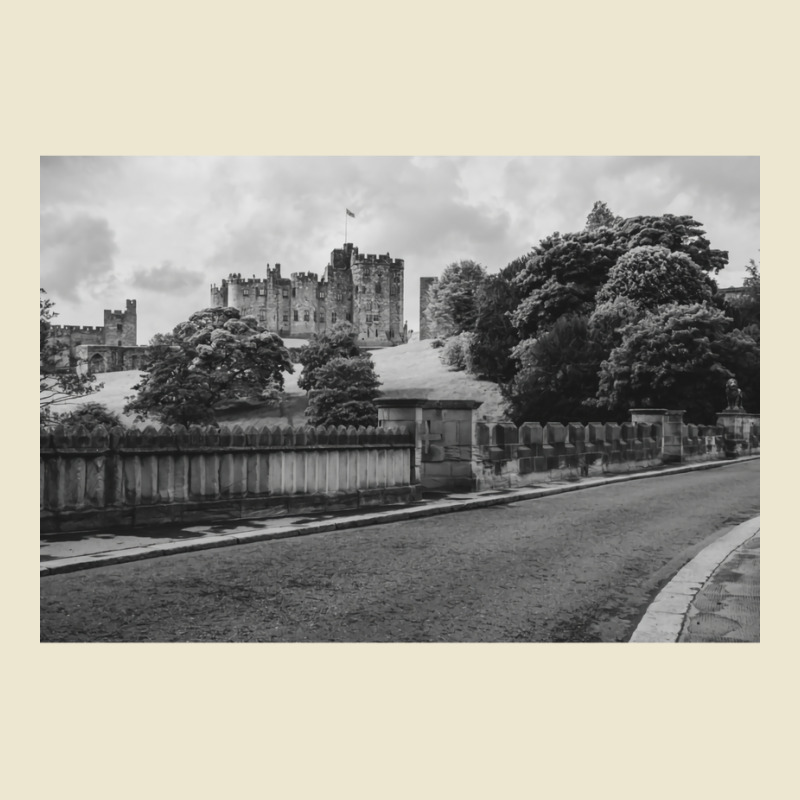 Alnwick Castle In Black And White Cropped Hoodie by bowsernevala4 | Artistshot