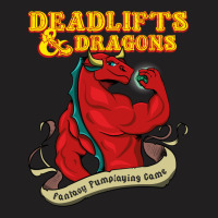 Workout Gain Funny Quote Deadlifts And Dragons Dnd T-shirt | Artistshot