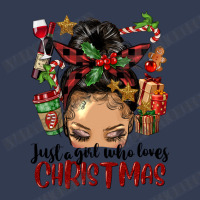 Just A Girl Who Loves Christmas Afro Messy Bun Lig V-neck Tee | Artistshot