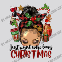 Just A Girl Who Loves Christmas Afro Messy Bun Lig Women's Triblend Scoop T-shirt | Artistshot