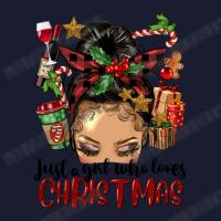 Just A Girl Who Loves Christmas Afro Messy Bun Lig Women's V-neck T-shirt | Artistshot