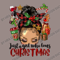 Just A Girl Who Loves Christmas Afro Messy Bun Lig Vintage T-shirt | Artistshot