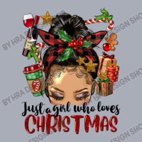 Just A Girl Who Loves Christmas Afro Messy Bun Lig Tank Dress | Artistshot