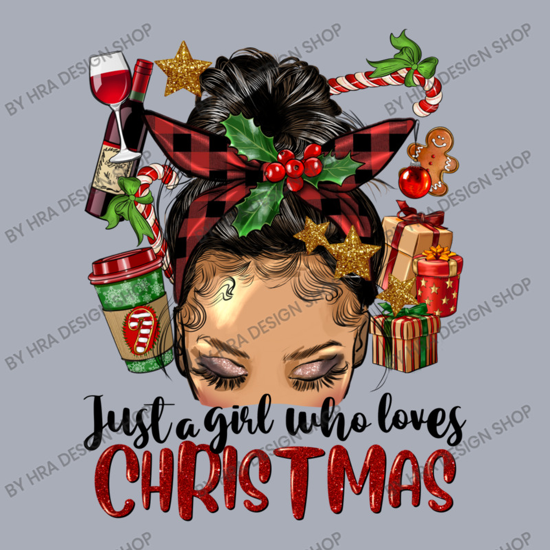 Just A Girl Who Loves Christmas Afro Messy Bun Lig Tank Dress | Artistshot