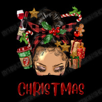 Just A Girl Who Loves Christmas Afro Messy Bun Lig Legging | Artistshot