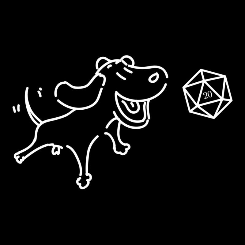 Dog With D20 Dice Cute Funny Gift For Dog Lovers T Women's V-neck T-shirt | Artistshot