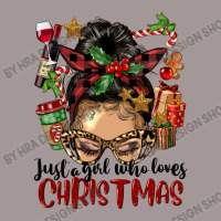 Just A Girl Who Loves Christmas Afro Messy Bun Lig Vintage Short | Artistshot