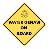 Water Genasi On Board Dnd D20 Sticker | Artistshot