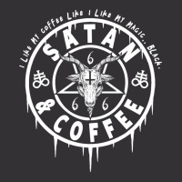 Satan And Coffee   Funny Satanic Occult Vintage Hoodie And Short Set | Artistshot