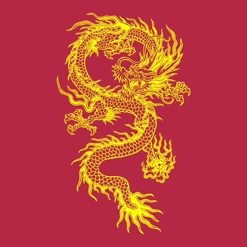 Yellow Chinese Dragon Champion Hoodie | Artistshot