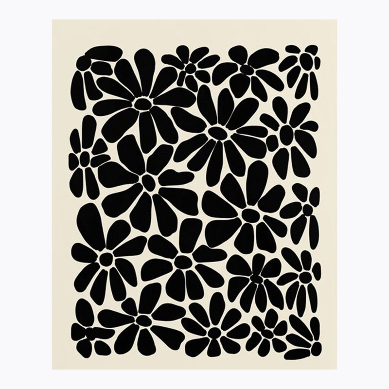 Black And White Retro Floral Art Print T-Shirt by ronaldojon | Artistshot