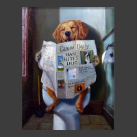 Dog Reading The Newspaper On Toilet Men's Polo Shirt | Artistshot