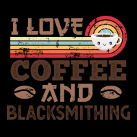 I Love Coffee And Blacksmithing Retro Sunset Gift Men's Long Sleeve Pajama Set | Artistshot