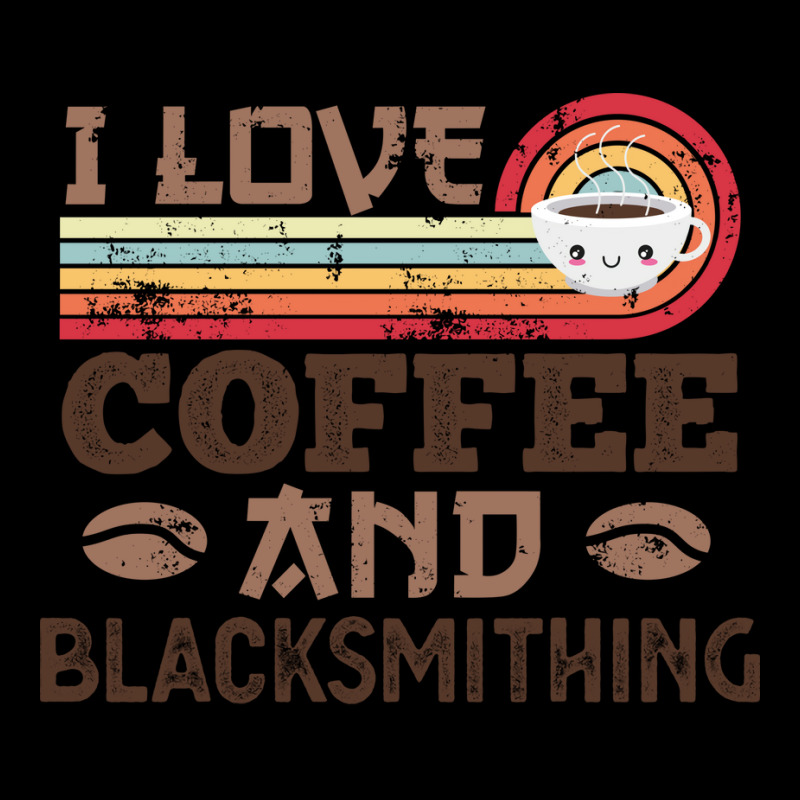 I Love Coffee And Blacksmithing Retro Sunset Gift Men's Long Sleeve Pajama Set by yazmiiciv0 | Artistshot