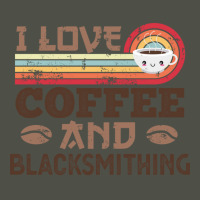 I Love Coffee And Blacksmithing Retro Sunset Gift Fleece Short | Artistshot