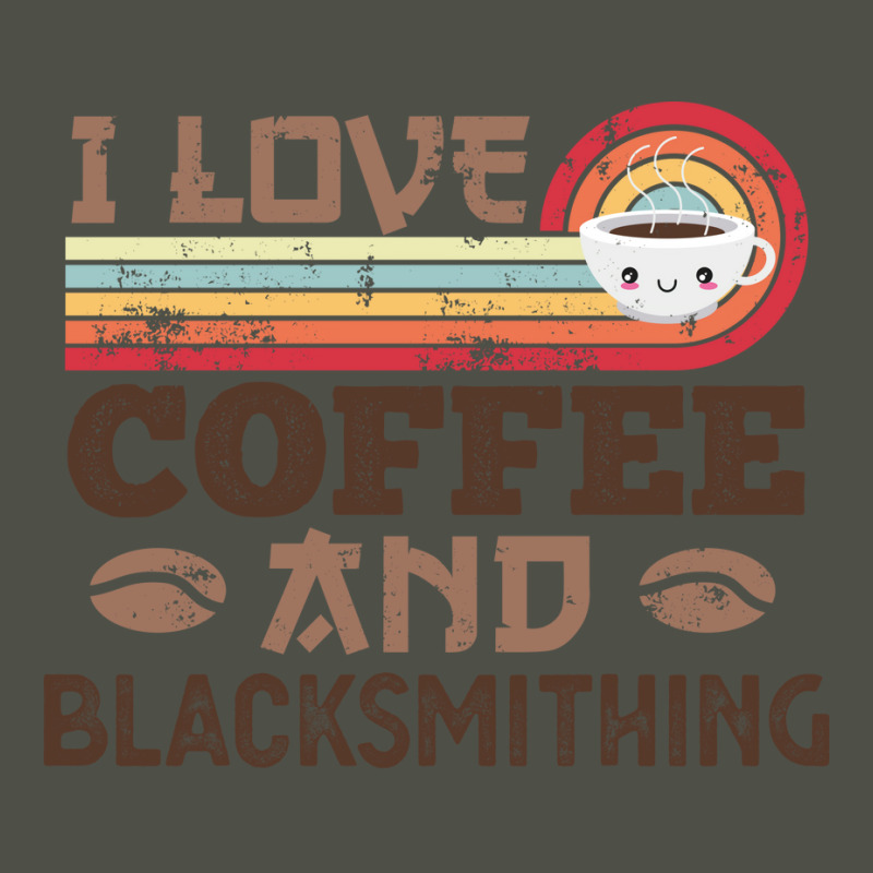 I Love Coffee And Blacksmithing Retro Sunset Gift Fleece Short by yazmiiciv0 | Artistshot