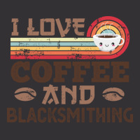 I Love Coffee And Blacksmithing Retro Sunset Gift Vintage Hoodie And Short Set | Artistshot