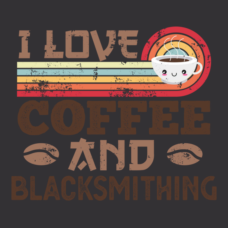 I Love Coffee And Blacksmithing Retro Sunset Gift Vintage Hoodie And Short Set by yazmiiciv0 | Artistshot