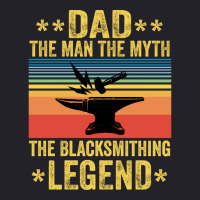 Vintage The Blacksmithing Legend Funny Fathers Day Unisex Sherpa-lined Denim Jacket | Artistshot