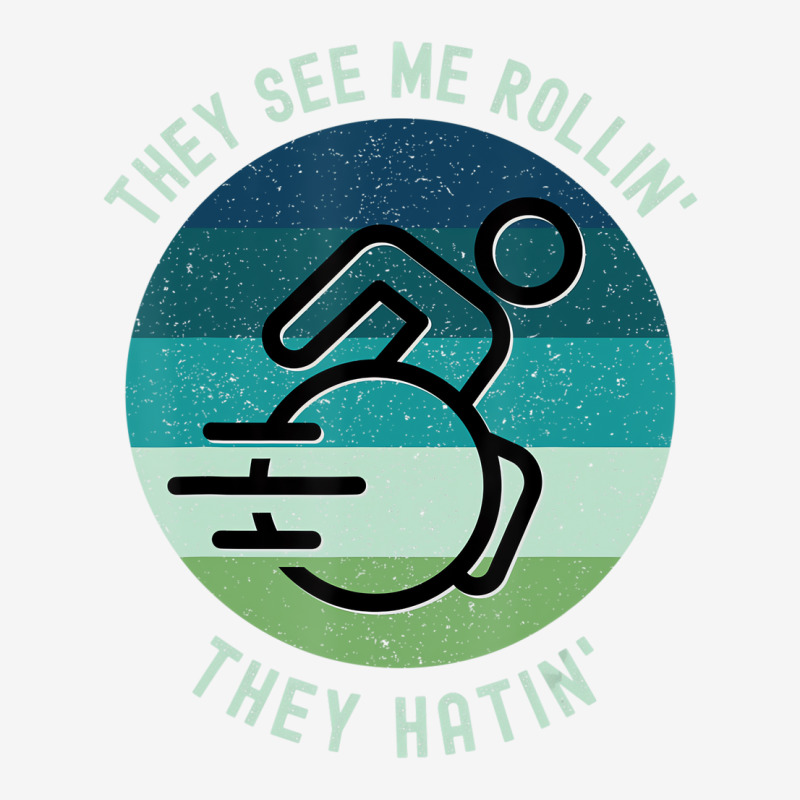 They See Me Rollin They Hatin Funny Wheelchair Dis Graphic Youth T-shirt by holden | Artistshot