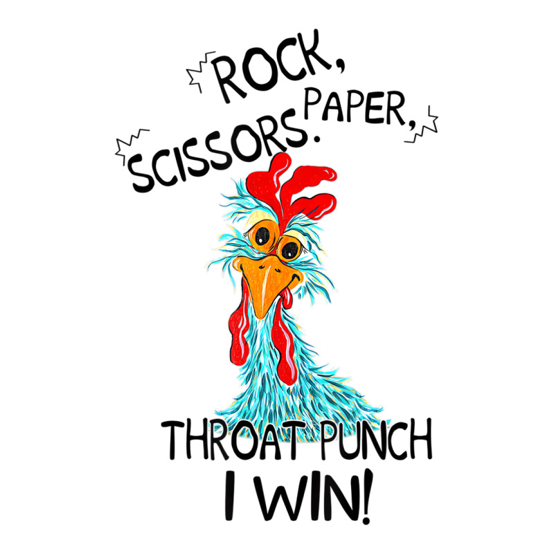 Rooster Chicken Rock Paper Scissors Throat Punch I V-neck Tee | Artistshot