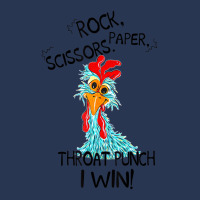 Rooster Chicken Rock Paper Scissors Throat Punch I Men Denim Jacket | Artistshot