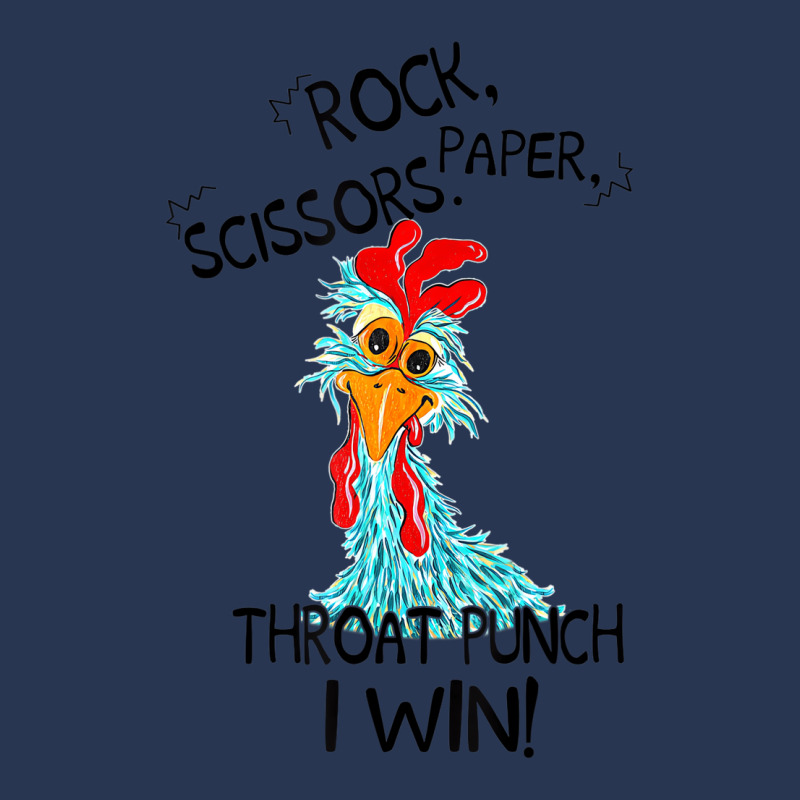 Rooster Chicken Rock Paper Scissors Throat Punch I Men Denim Jacket | Artistshot