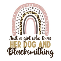 Just A Girl Who Loves Her Dog And Blacksmithing Gi V-neck Tee | Artistshot