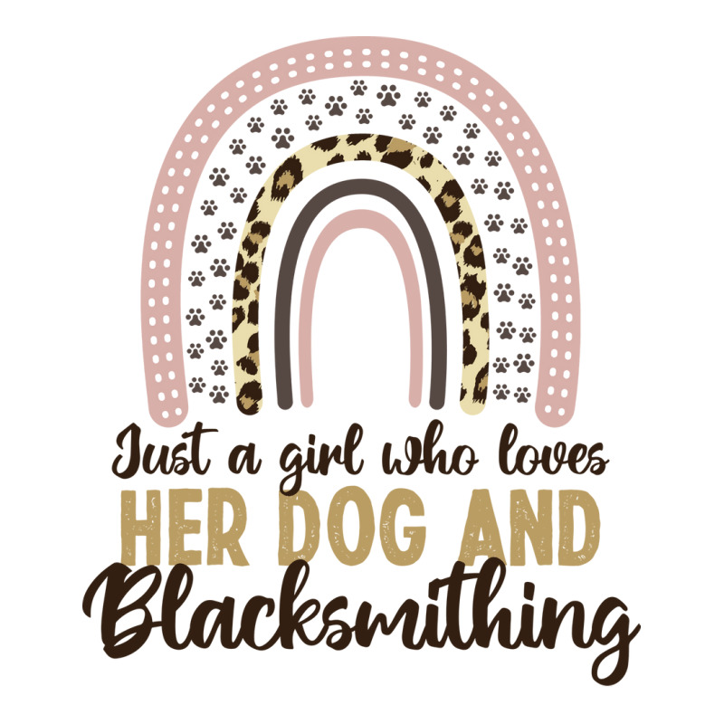 Just A Girl Who Loves Her Dog And Blacksmithing Gi V-neck Tee | Artistshot