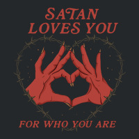 Satan Loves You For Who You Are Crewneck Sweatshirt | Artistshot