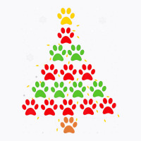 Dog Paws Christmas Tree Lights Xmas Dogs Lovers Pa T-shirt | Artistshot