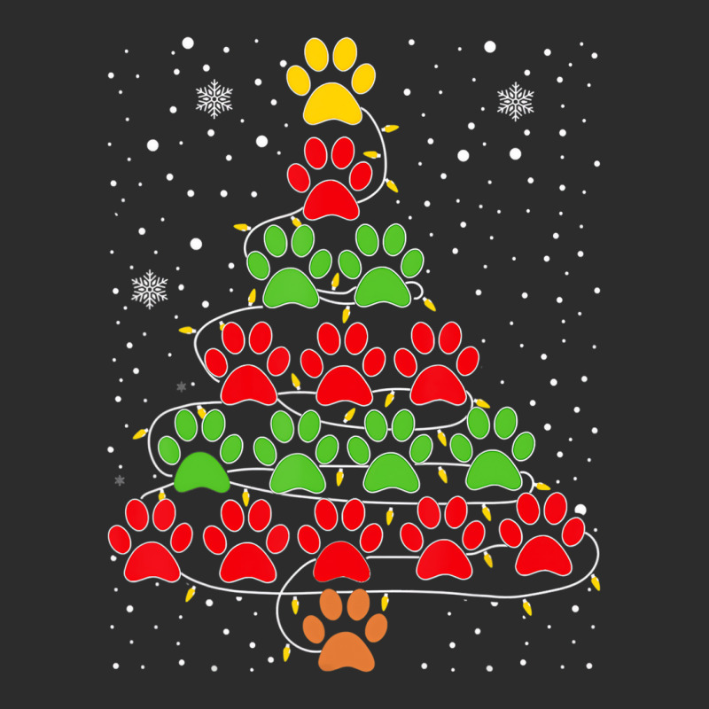 Dog Paws Christmas Tree Lights Xmas Dogs Lovers Pa Exclusive T-shirt | Artistshot