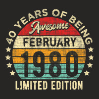 Born February 1980 Limited Edition Bday Gifts 40th Ladies Fitted T-shirt | Artistshot