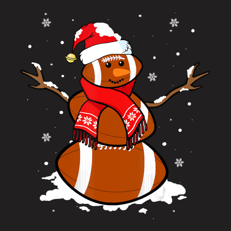 Funny Football Snowman Christmas Pajamas Matching T-shirt | Artistshot