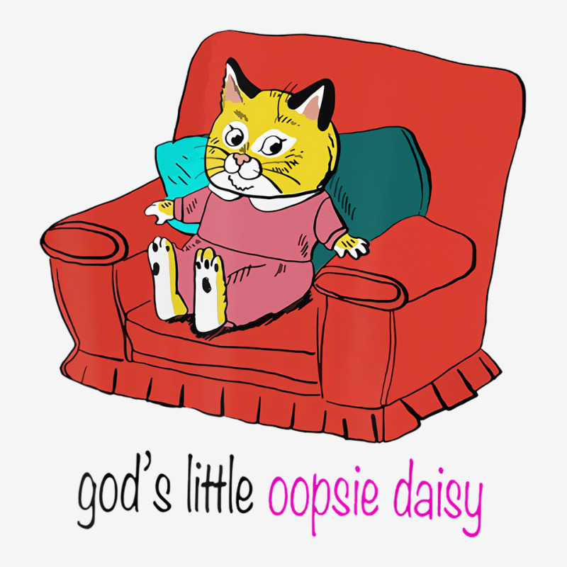 God's Little Oopsie Daisy T Shirt Oval Patch | Artistshot