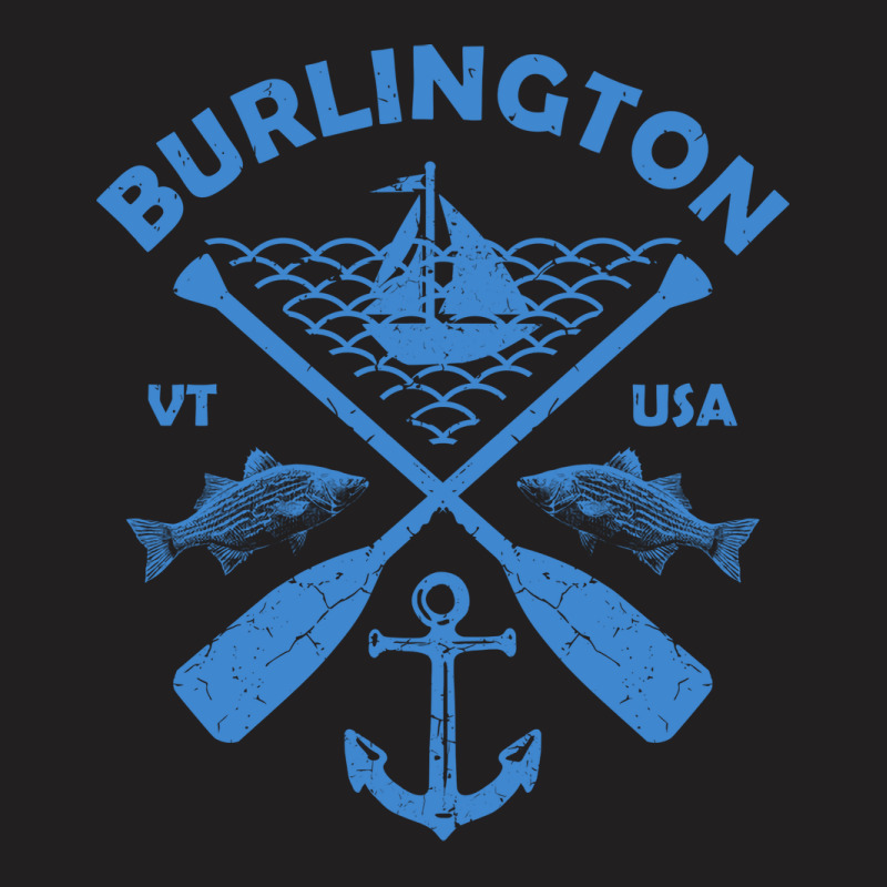 Burlington Lake Town Vermont Fishing Boat Paddle A T-shirt | Artistshot