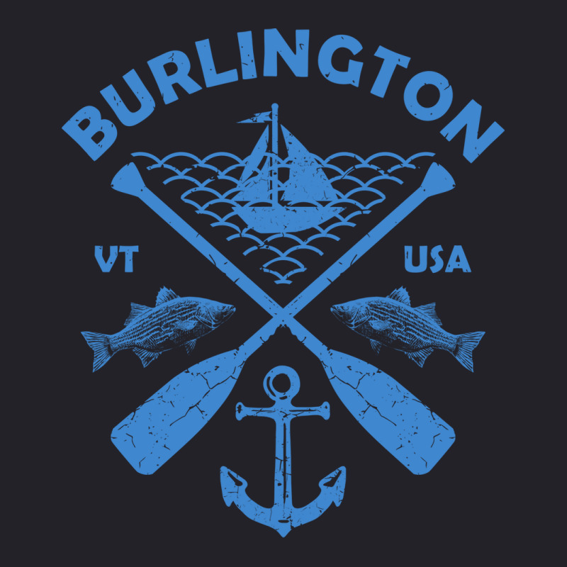 Burlington Lake Town Vermont Fishing Boat Paddle A Unisex Sherpa-lined Denim Jacket | Artistshot