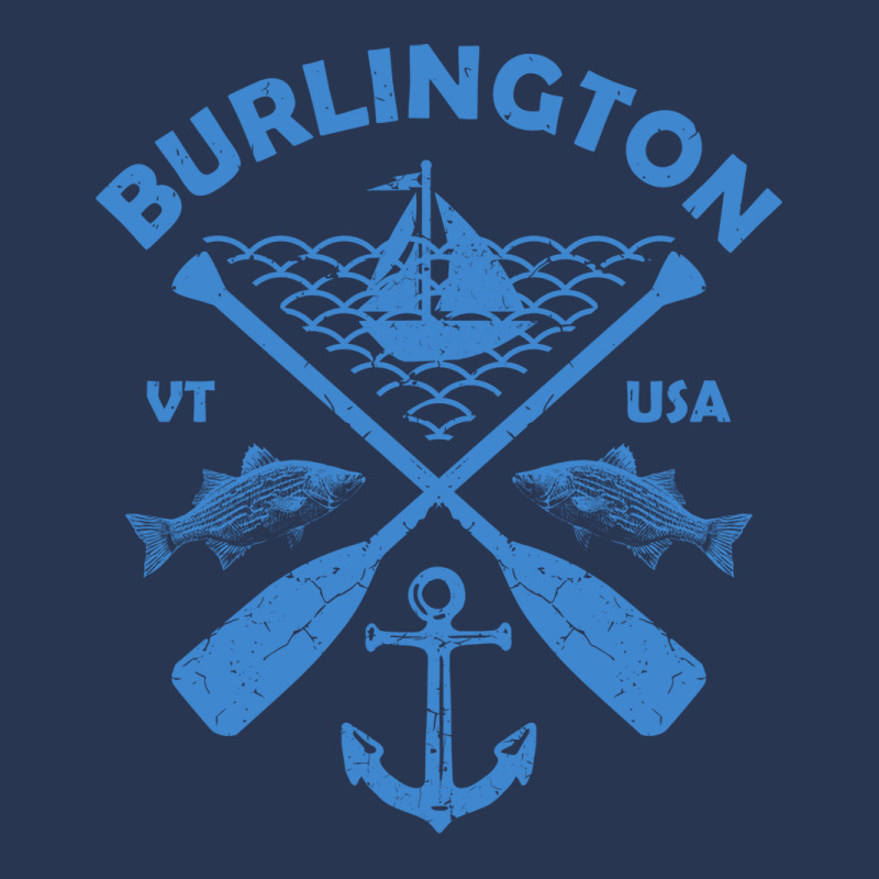 Burlington Lake Town Vermont Fishing Boat Paddle A Men Denim Jacket | Artistshot