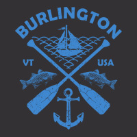 Burlington Lake Town Vermont Fishing Boat Paddle A Vintage Hoodie | Artistshot