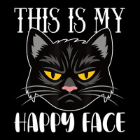 This Is My Happy Face Unimpressed Black Cat In Ang Graphic Youth T-shirt | Artistshot