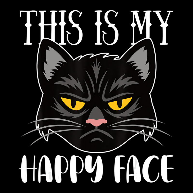 This Is My Happy Face Unimpressed Black Cat In Ang Baby Bibs by hilkeriver | Artistshot