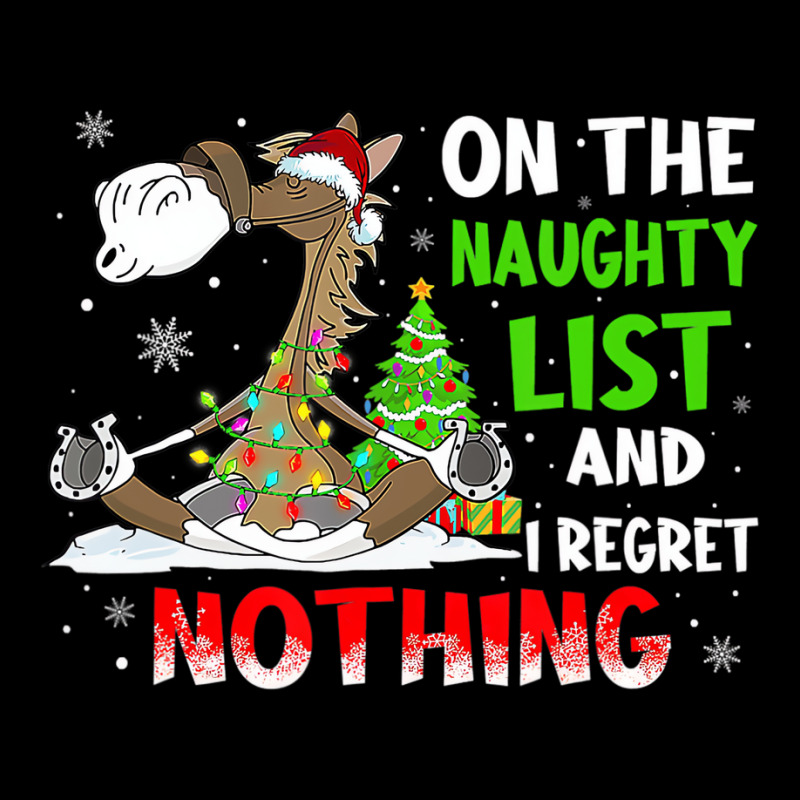 On The Naughty List And I Regret Nothing Horse Chr Pocket T-shirt | Artistshot