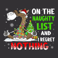 On The Naughty List And I Regret Nothing Horse Chr Vintage Hoodie And Short Set | Artistshot