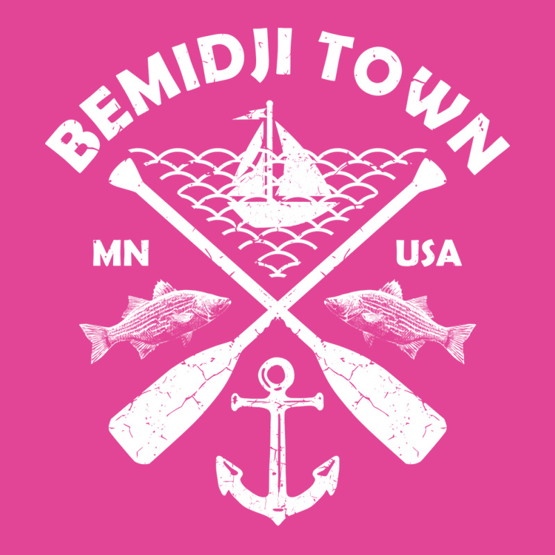 Bemidji Lake Town Minnesota Fishing Boat Paddle Ad T-shirt | Artistshot